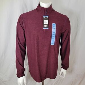 Gapfit Half Zip Closure Heathered‎ Long Sleeve Shirt Size L